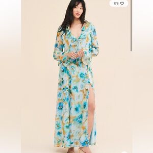 Rays for Days Wisteria Ruffle Maxi Dress Size Large